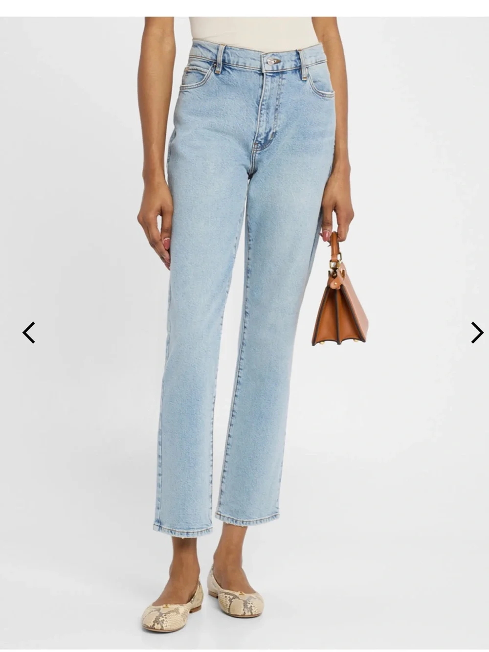 FRAME The Borrowed Boyfriend Mid Rise Ankle Jeans - Picture 2 of 10